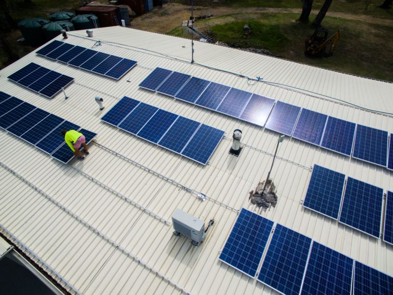 Installing solar panels on shed roof